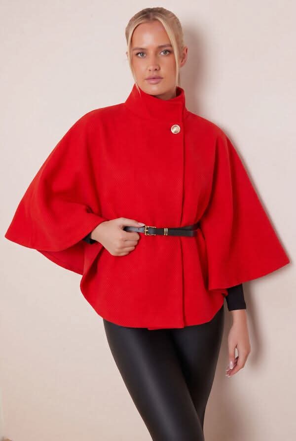 Mia Belted Poncho