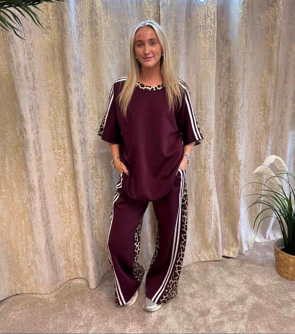 Hazel Leopard Trim Co-ord