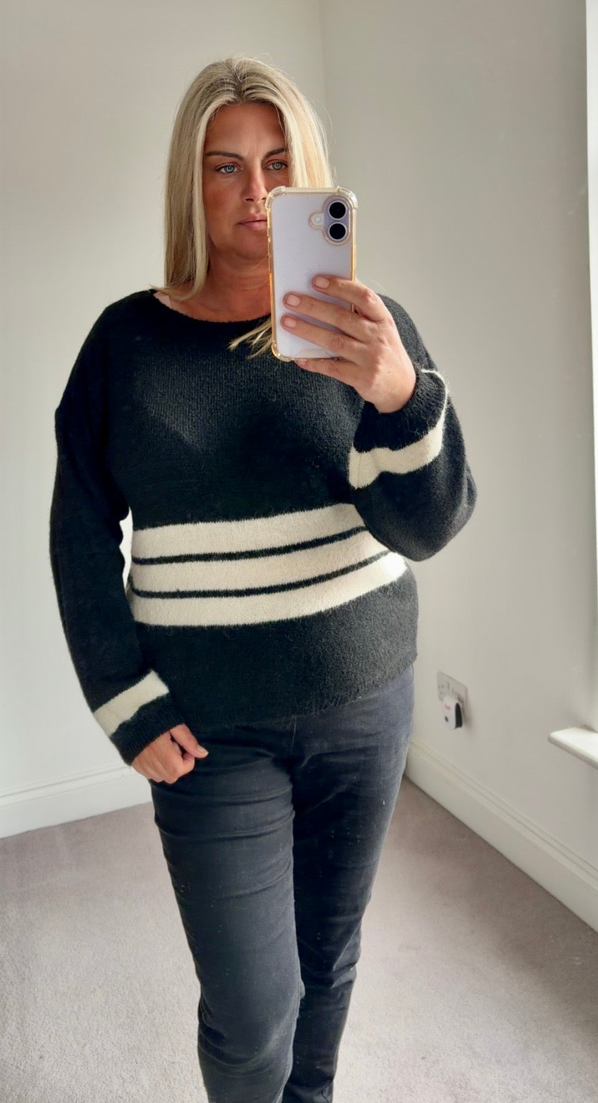 Aria stripped round neck jumper