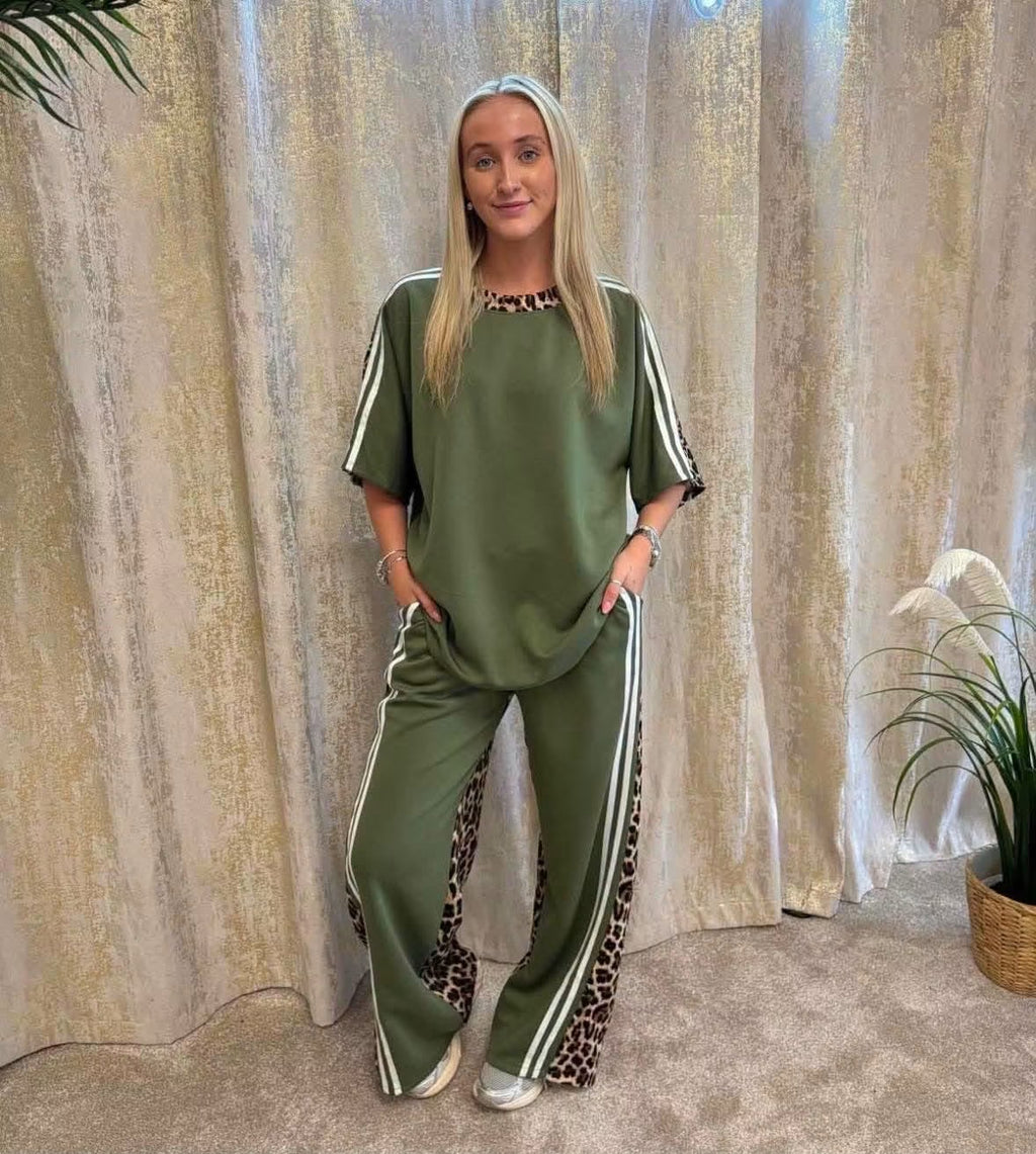 Hazel Leopard Trim Co-ord