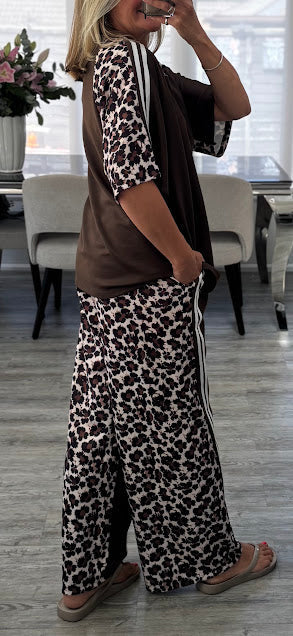 Hazel Leopard Trim Co-ord