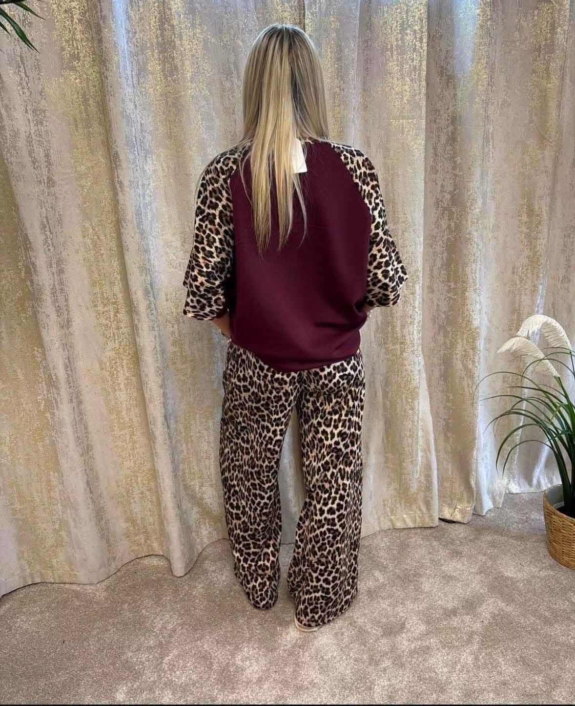 Hazel Leopard Trim Co-ord