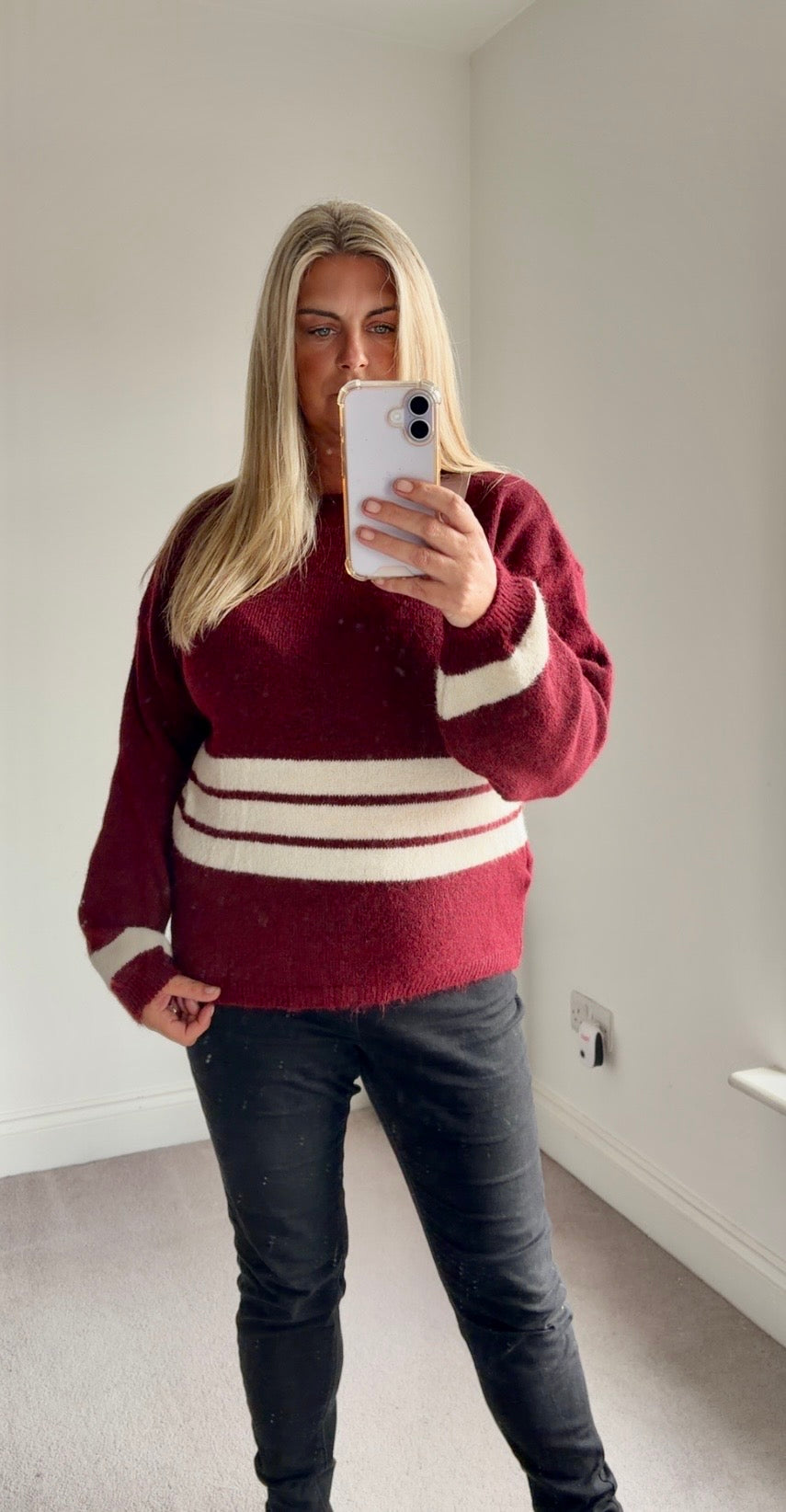 Aria stripped round neck jumper