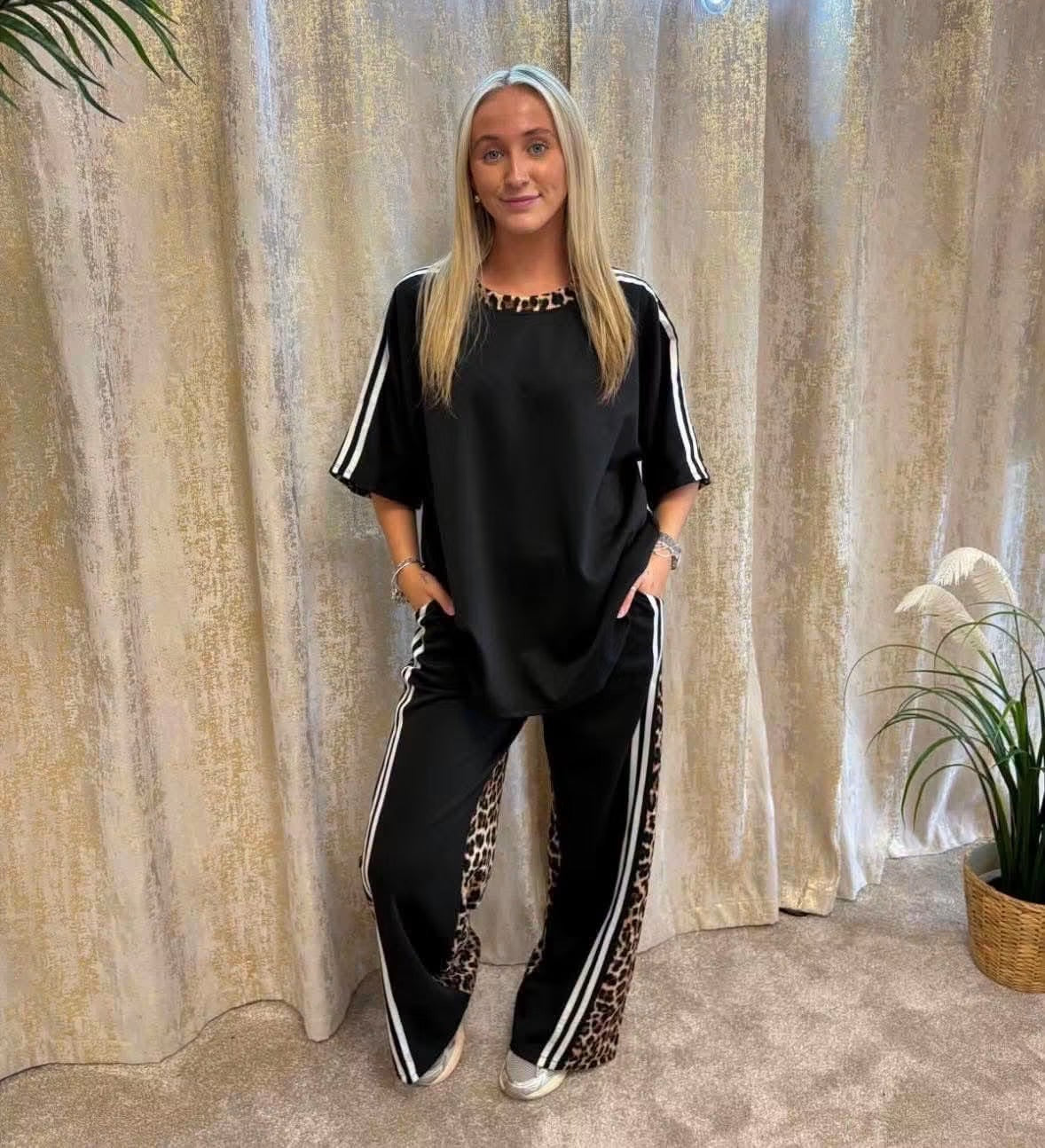 Hazel Leopard Trim Co-ord