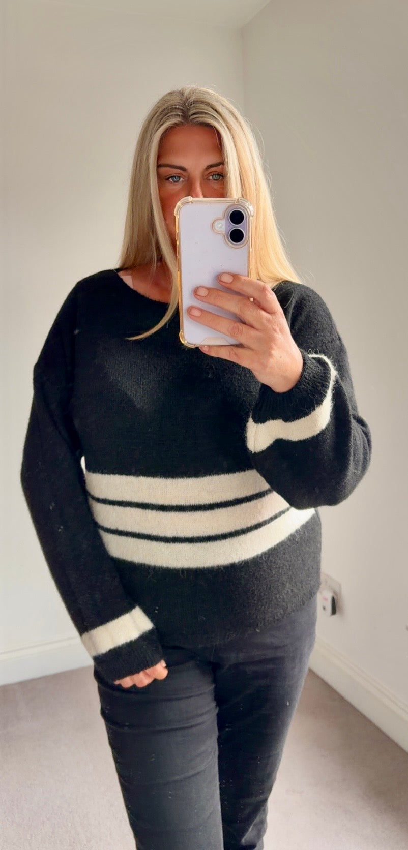 Aria stripped round neck jumper