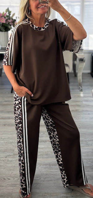 Hazel Leopard Trim Co-ord