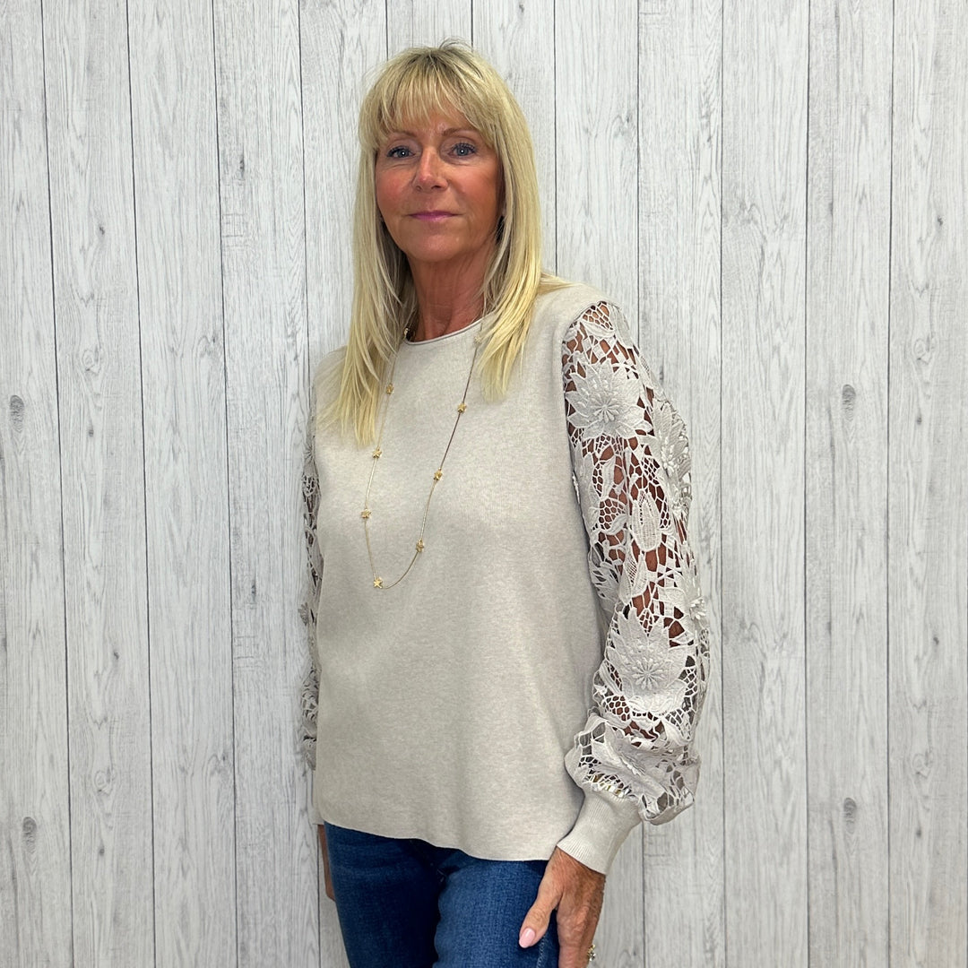 Selina Lace Sleeved Jumper