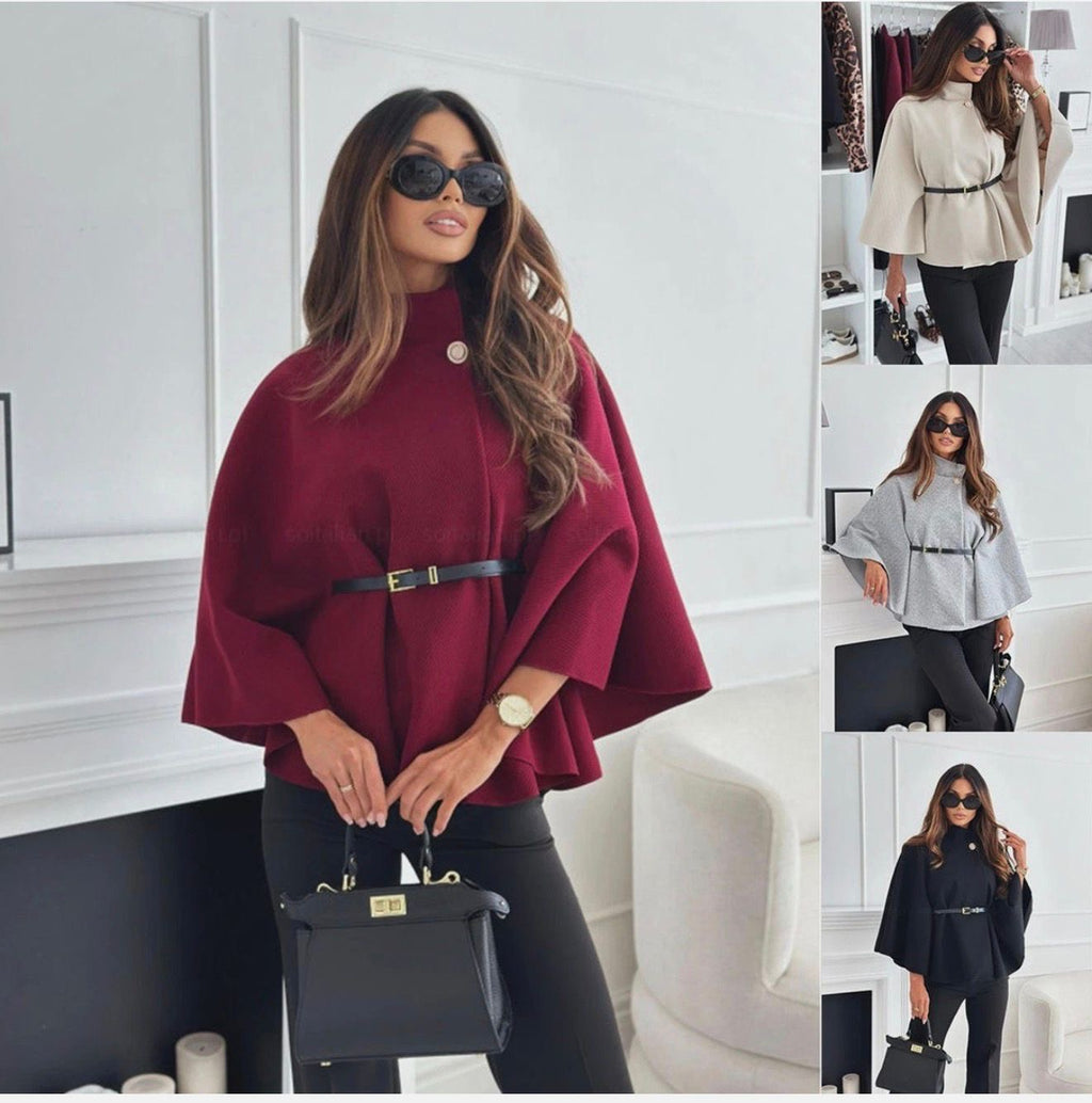 Mia Belted Poncho