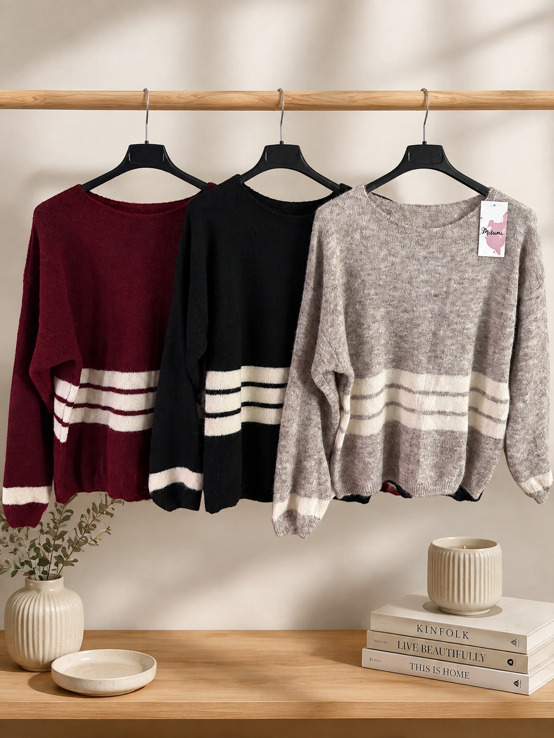 Aria stripped round neck jumper