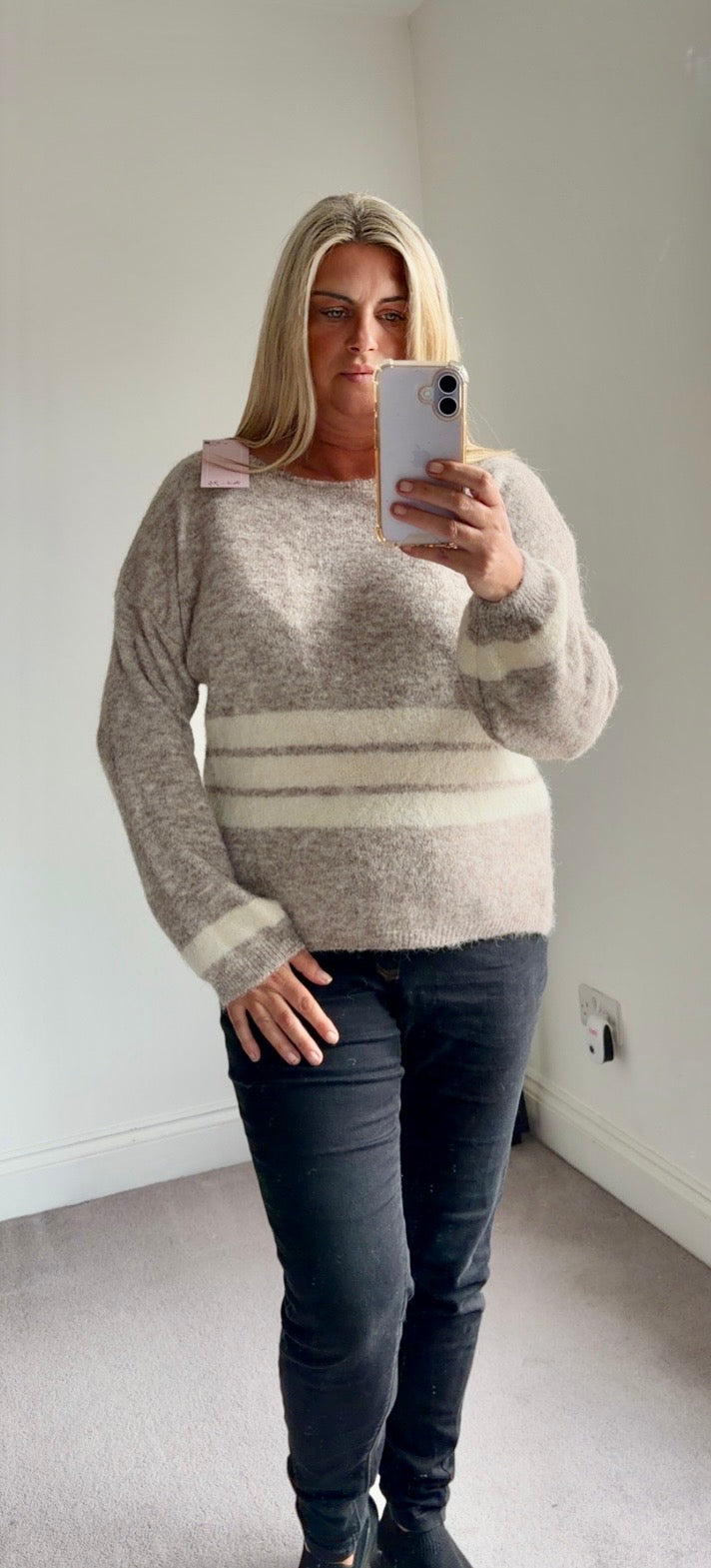 Aria stripped round neck jumper