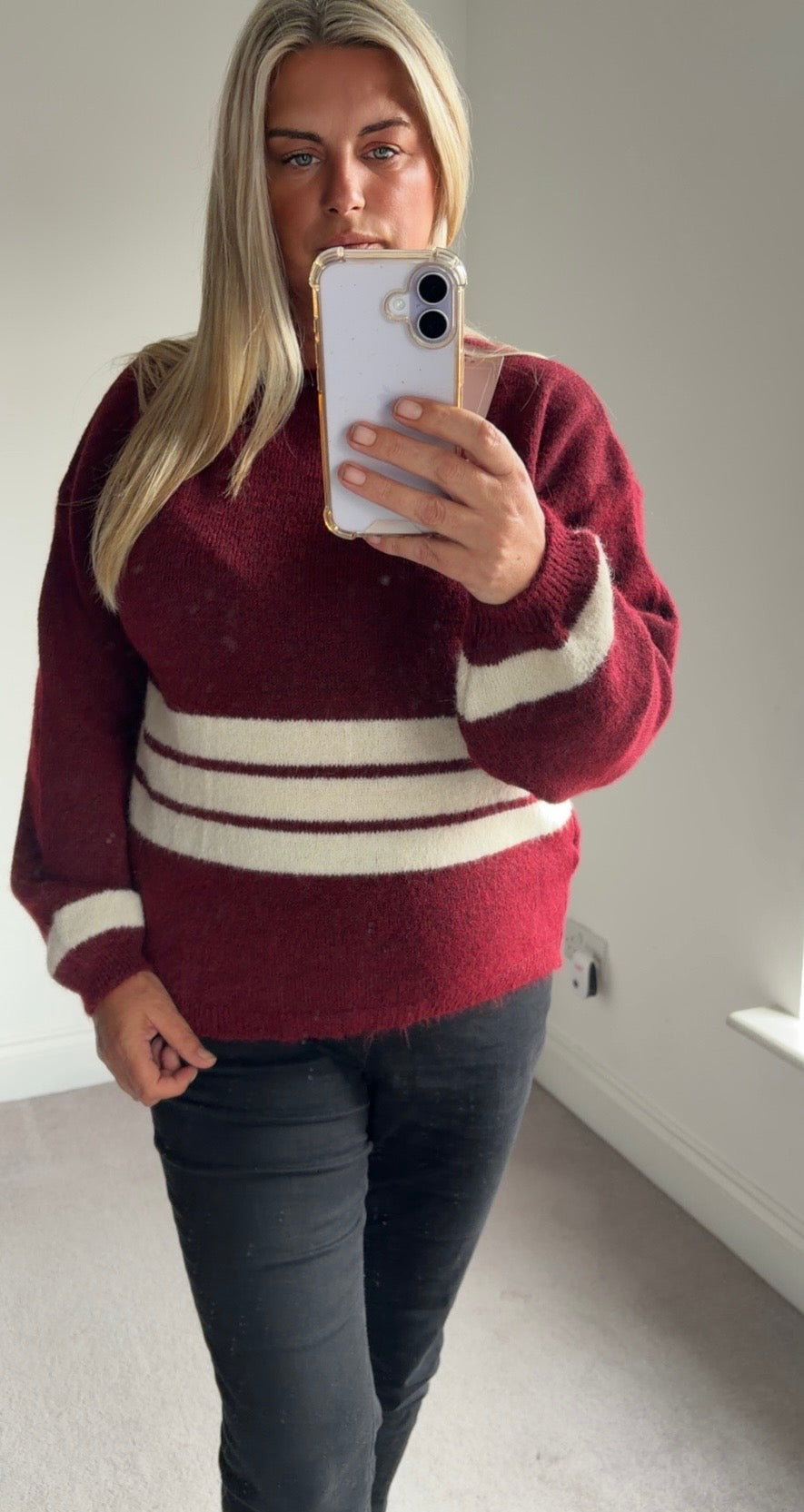 Aria stripped round neck jumper