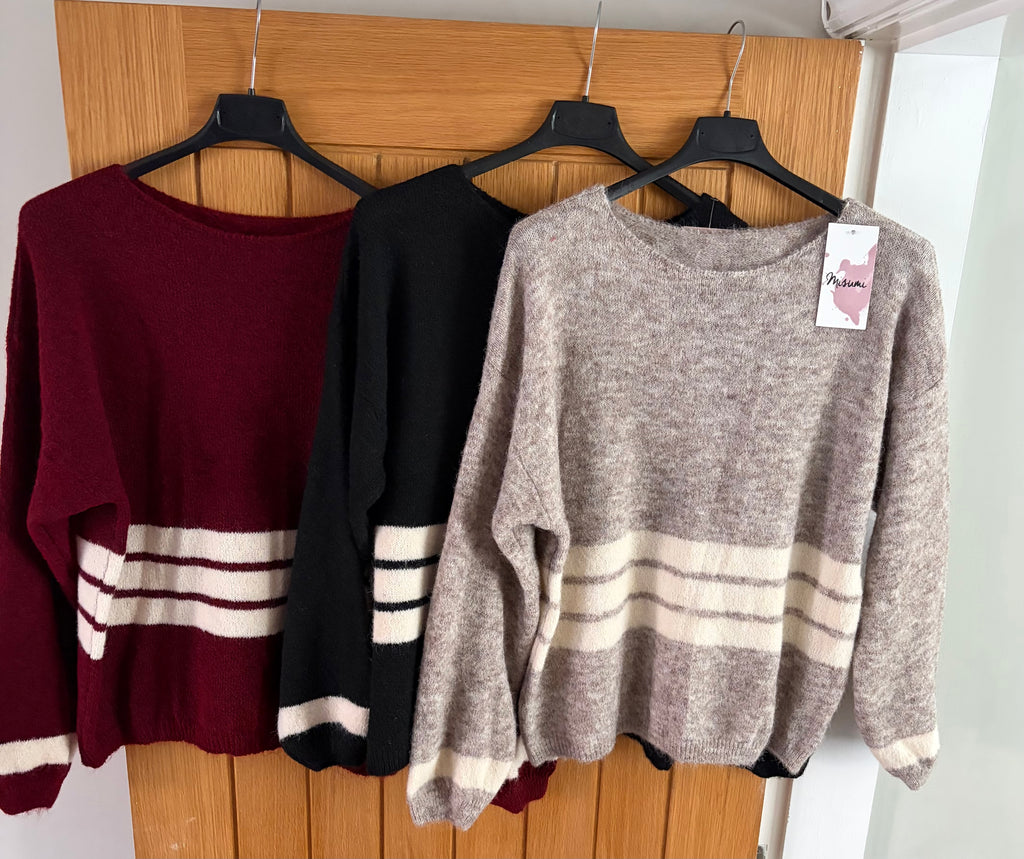Aria stripped round neck jumper
