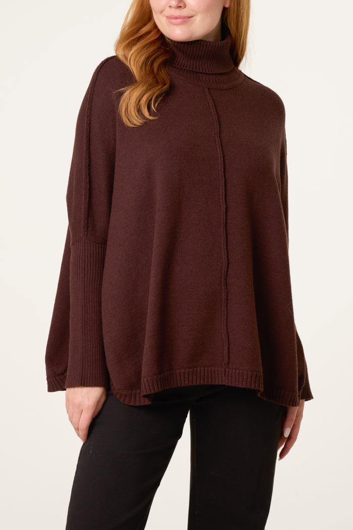 Willow Batwing Roll Neck Knit Jumper