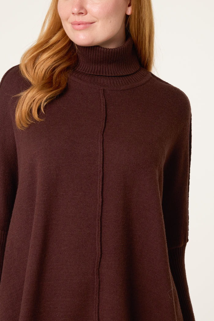 Willow Batwing Roll Neck Knit Jumper