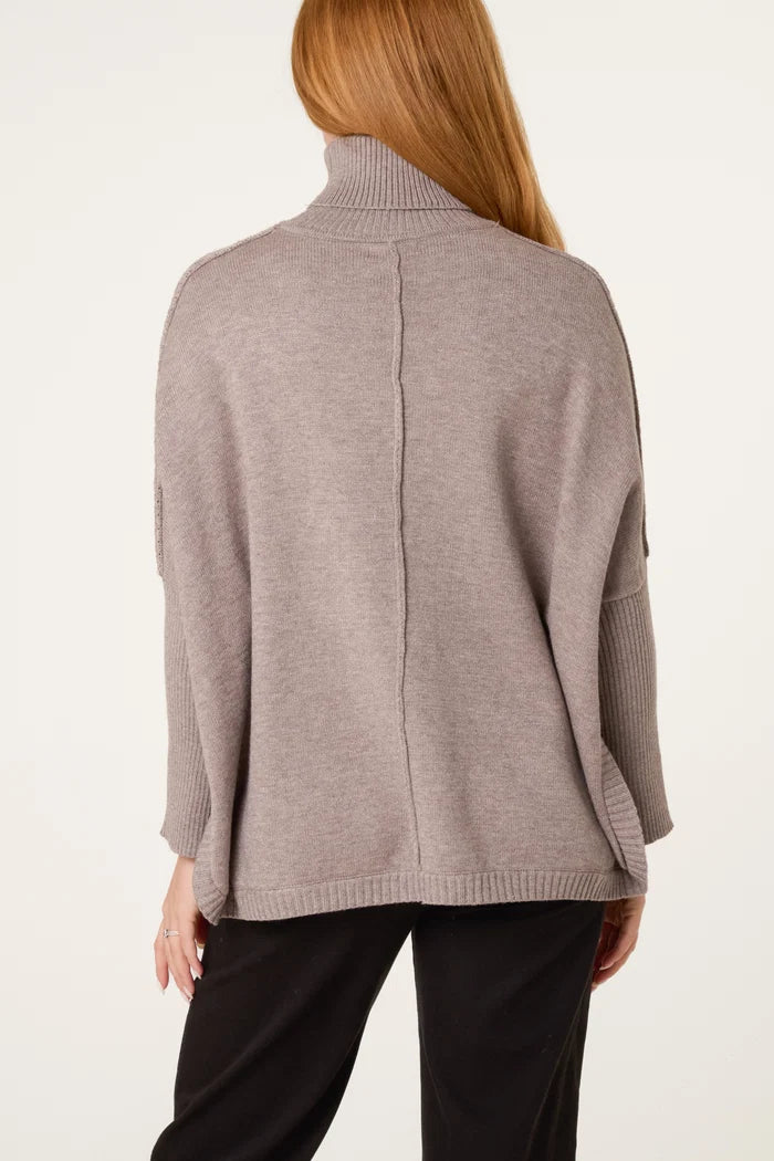 Willow Batwing Roll Neck Knit Jumper