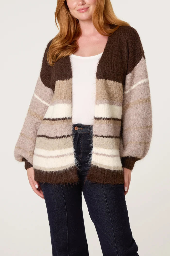 Saffron Stripe Knit Cosy Cardigan