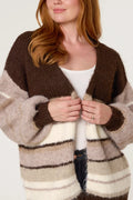 Saffron Stripe Knit Cosy Cardigan